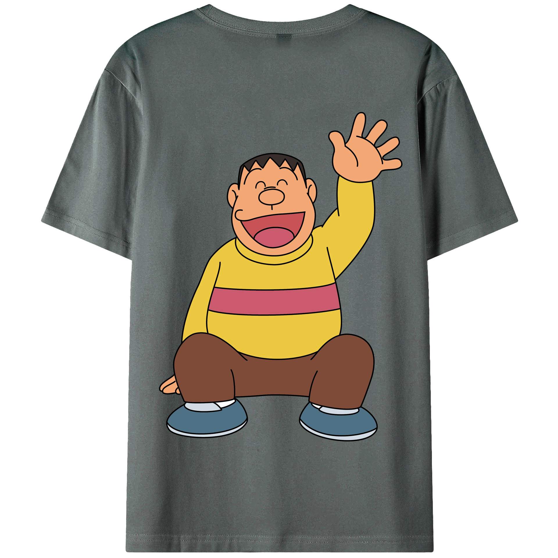 （画像用） ドラえもん 剛田武 Doraemon Gouta Takeshi 綿100％半袖Tシャツ（背面プリント）